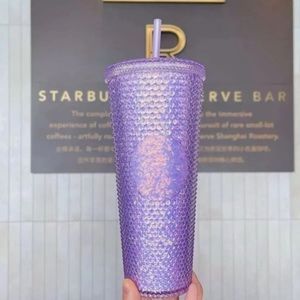 Starbucks purple lilac glitter studded tumbler